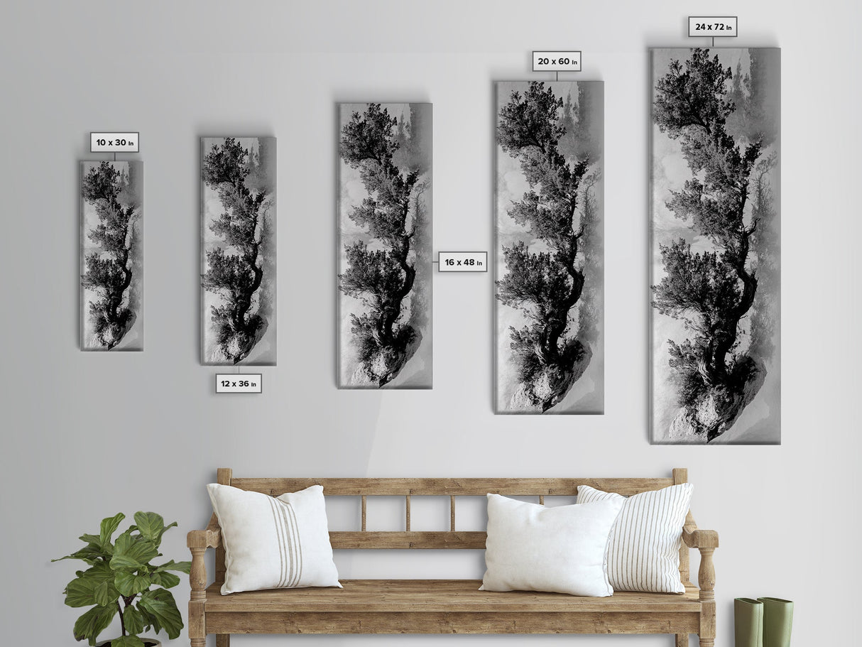 Lone Tree, Desert Strength, Abstract Nature, Surreal Landscape, Moody Tones, Canvas Print, Meditation Space Wall Art, Zen Vibe
