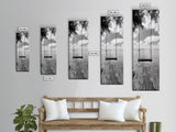 Lakeside Swing Stillness, Serene Water View Print, Peaceful Dock Photography, Canvas Print, Tranquil Bedroom or Office Wall Art