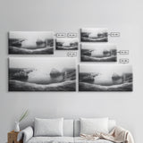 Serene Fog Cliffs, Dreamy Coastline, Soft Light Seascape, Canvas Print, Tranquil Bedroom Wall Art, Minimal Nature Photography