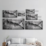 Topographic Map Detail, Antique Terrain, Black and White Landscape, Canvas Print, Office Wall Art, Historical Geography Decor