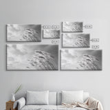 Windswept Grass, Minimal Nature, Calm Sky, Neutral Art, Framed Canvas Print, Bedroom Wall Art, Scandinavian Decor, Peaceful Pastel Tones