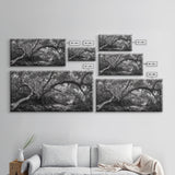 Mangrove Roots, Twisted Forest, Wild Nature, Moody Jungle, Framed Canvas Print, Rustic Living Room Art, Woodland Decor, Boho Vibes