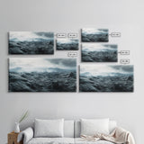 Volcanic Landscape, Geothermal Steam, Iceland Nature, Modern Decor, Framed Canvas Print, Minimalist Wall Art, Office Landscape Artwork
