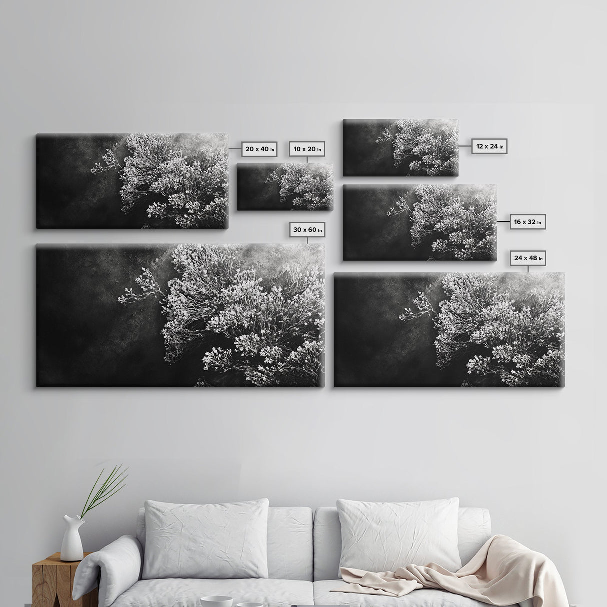 Botanical Texture, Nature Closeup Art, Modern Organic Aesthetic, Framed Canvas Print, Bedroom Wall Art, Neutral Boho Wall Decor