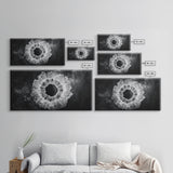 Abstract Smoke Art, Modern Monochrome, Ink Explosion, Minimalist Wall Decor, Framed Canvas Print, Living Room Wall Art, Moody Aesthetic