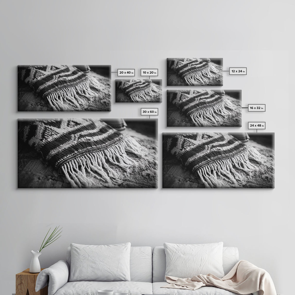 Woven Fringe Detail, Boho Textile Art, Fiber Wall Tapestry, Earthy Home Decor, Canvas Print, Bedroom Wall Art, Bohemian Style Accent
