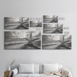 Beach Star, Weathered Wood, Coastal Symbol, Canvas Print, Rustic Seaside Wall Art, Fall Decor, Entryway Or Nautical Living Room Style
