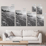 Pebble Beach, Tranquil Coastline, Coastal Stones, Sunrise Shore, Canvas Print, Bathroom Wall Art, Ocean Photography, Beach House Decor