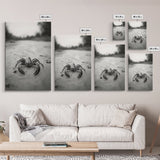 Desert Scorpion, Moody Wildlife, Sandy Ground, Focused Predator, Framed Canvas Print, edgy boho decor, masculine wall art, nature closeup