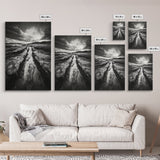 Muddy Terrain, Dramatic Sky, Natural Earth Art, Framed Canvas Print, Fall Decor, Landscape Photography, Moody Living Room Art