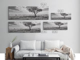 Desert Tree, Solitude Scene, Nature Photography, Framed Canvas Print, Minimalist Tree Art, Bedroom Wall Decor, Neutral Landscape Art
