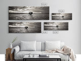Bison River, Prairie Storm, American West, Framed Canvas Print, Rustic Nature Art, Fall Living Room Decor, Wildlife Photography