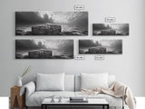Ocean Harvest, Driftwood Crate, Coastal Mood, Framed Canvas Print, Nautical Wall Decor, Rustic Bathroom Art, Moody Coastal Artwork