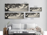 Southern Oak, Coastal Tree, Beachfront Tranquility, Serene Landscape, Canvas Print, Neutral Living Room Art, Boho Nature Decor, Beach Wall Art