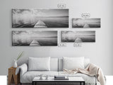Paddleboard Ocean View, Tranquil Water Scene, Minimalist Adventure, Canvas Print, Coastal Wall Art, Calming Decor, Bedroom Zen Style