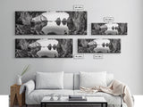 Sea Cave View, Ocean Reflections, Nature Escape, Framed Canvas Print, Beach House Wall Art, Zen Decor, Black and White Coastal Style