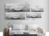 Sand Dollar, Ocean Shore, Calm Waters, Canvas Print, Coastal Wall Art, Minimalist Bathroom Decor, Seashell Beach Photography
