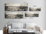 Cracked Earth Drought, Barren Landscape, Nature Drama, Earth Tones, Framed Canvas Print, Fall Wall Art, Study Room Decor, Minimalist Style