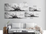 Windswept Kelp Rock, Ocean Botanical, Nature Inspired Canvas Print, Boho Style Art, Bathroom Wall Art, Sea Life Photography