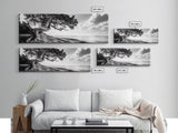 Coastal Tree, Wind Bent, Seaside Beauty, Nautical Serenity, Canvas Print, Nature Wall Art, Minimalist Decor, Coastal Living Room Art