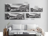 Mountain Stream, Rocky Path, Alpine Beauty, Wilderness Escape, Canvas Print, Cabin Wall Art, Nature Photography, Adventure Home Vibe