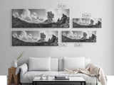 Volcanic Cloudscape, Earth Power, Natural Explosion, Dramatic Wall Decor, Framed Canvas Print, Adventure Art, Rustic Living Room Wall Art