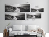 River Canyon, Rugged Cliffs, Dramatic Valley, Wild Terrain, Framed Canvas Print, Adventure Wall Art, Office Decor, Nature Photography Style