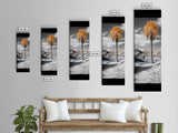 Orange Palm, Desert Oasis, Tropical Escape, Surreal Nature Scene, Framed Canvas Print, Boho Bathroom Wall Art, Desert Decor, Bedroom Decor