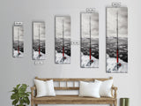 Ice Fishing Rod, Snow Adventure, Winter Sport, Framed Canvas Print, Man Cave Decor, Rustic Cabin Wall Art, Outdoor Lifestyle Photography
