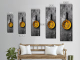Yellow Pan, Rustic Kitchen, Bold Contrast, Culinary Wall Art, Framed Canvas Print, Industrial Decor, Chef Gift Kitchen Wall Art