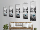 Iceberg, Glacier Reflection, Arctic Landscape, Serene Water, Framed Canvas Print, Minimalist Wall Art, Bathroom or Bedroom Photography