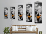 Kayak Lake View, Nature Escape, Autumn Waters, Calm Journey, Framed Canvas Print, Adventure Wall Art, Cabin Decor, Minimalist Landscape