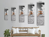 Lifeguard Tower Beach, Summer Vibes, Ocean Escape, Coastal Charm, Framed Canvas Print Bathroom Wall Art, Bold Minimalist Seaside Art