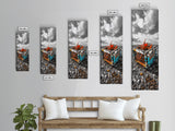 Lobster Trap, Coastal Decor, Color Pop, Nautical Style Framed Canvas Print, seafood kitchen wall art, beach house coastal art
