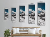 Mountain Peak, Snow Landscape, Nature Scene, Framed Canvas Print, Winter Wall Art, Rustic Cabin Decor, Minimalist Nature Print, Bedroom Wall Decor