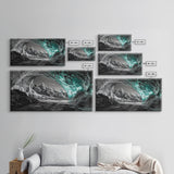 Ice Cave, Frozen Tunnel, Arctic Beauty, Glacial Light – Canvas Print, Nature Wall Art, Winter Decor, Bathroom or Entryway Statement Piece