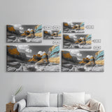 Painted Cliffs, Striped Rocks, Desert Majesty, Canyon Colors, Canvas Print, Southwest Wall Art, Nature Photography, Boho Living Room