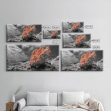 Coral Texture Art, Desert Coral Print, Earthy Organic Decor, Vibrant Nature Scene, Framed Canvas Print, Living Room Wall Art, Natural Art