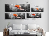 Jellyfish Glow, Ocean Depths, Abstract Sea Life, Framed Canvas Print, marine animal art, coastal bathroom decor, modern underwater wall art