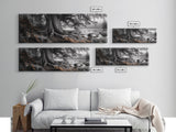 Ancient Tree, Forest Roots, Coastal Woods, Mystical Scene, Framed Canvas Print, Nature Wall Art, Woodland Decor, Moody Living Room Art