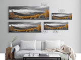 Fall Hills, Autumn Forest, Moody Landscape, Rolling Mountains, Framed Canvas Print, Cabin Wall Art, Nature Photography, Cozy Home Decor