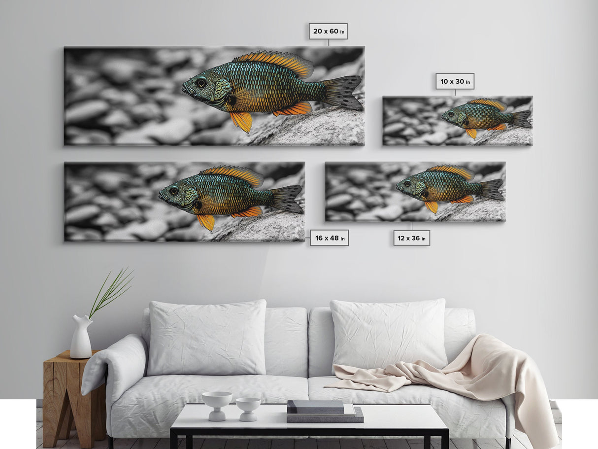 Colorful Fish Closeup, Underwater Art, Nature Photography, Canvas Print, Coastal Bathroom Decor, Vibrant Marine Life Wall Art