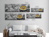 Golden Compass Closeup, Adventure Exploration Theme, Vintage Nautical Design, Framed Canvas Print, Office Wall Art, Travel Lover Gift