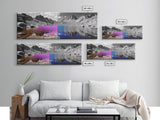 Split Color Lake, Fantasy Water Reflections, Surreal Landscape Scene, Framed Canvas Print, Bedroom Wall Art, Dreamy Nature Style