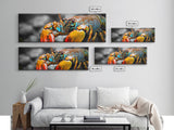 Closeup Lobster Claws, Colorful Sea Creature Art, Bold Detail Nature Print, Framed Canvas Print, Kitchen Wall Art, Tropical Coastal Decor