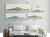 Auckland Island, New Zealand Watercolor Print, Vacation Gift, New Zealand Wall Art, Beach Painting, Beach Decor, Large Wall Art, Wood Frame Art