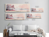Chiemsee, Germany Watercolor Print, Vacation Gift, Germany Wall Art, Beach Painting, Beach Decor, Large Wall Art, Wood Frame Art