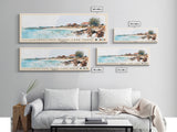 Curralinho Beach, Cape Verde, Senegal Watercolor Print, Vacation Gift, Senegal Wall Art, Beach Painting, Beach Decor, Large Wall Art, Wood Frame Art