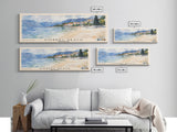 Dobrec Beach, Montenegro Watercolor Beach Print, Vacation Gift, Montenegro Wall Art, Beach Painting, Beach Decor, Beach Painting