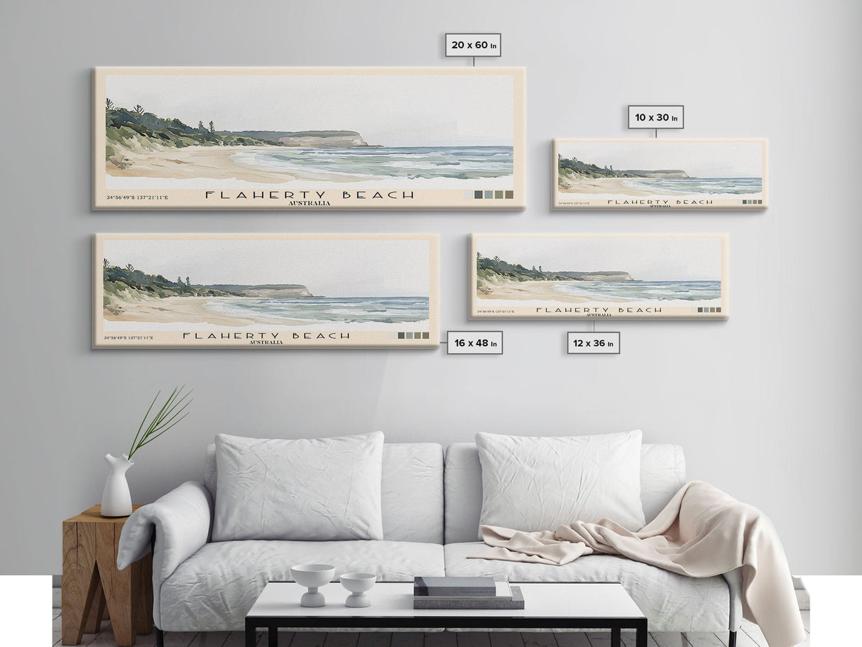 Flaherty Beach, Australia Watercolor Print, Vacation Gift, Australia Wall Art, Beach Painting, Beach Decor, Large Wall Art, Wood Frame Art
